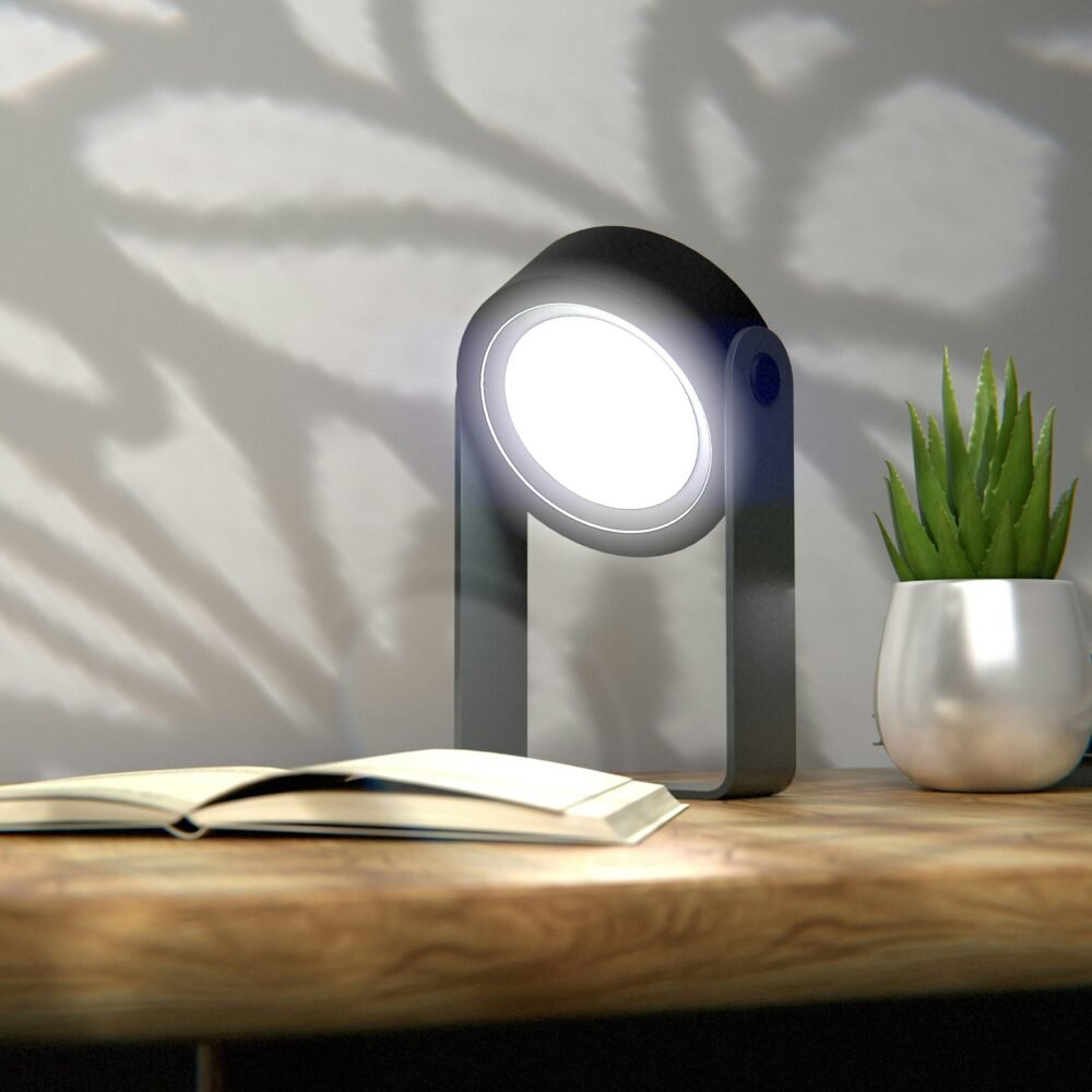 Smart LED bulb glowing warmly in a table lamp, showing color temperature control
Caption: Start with smart bulbs in lamps for the easiest and most flexible entry point