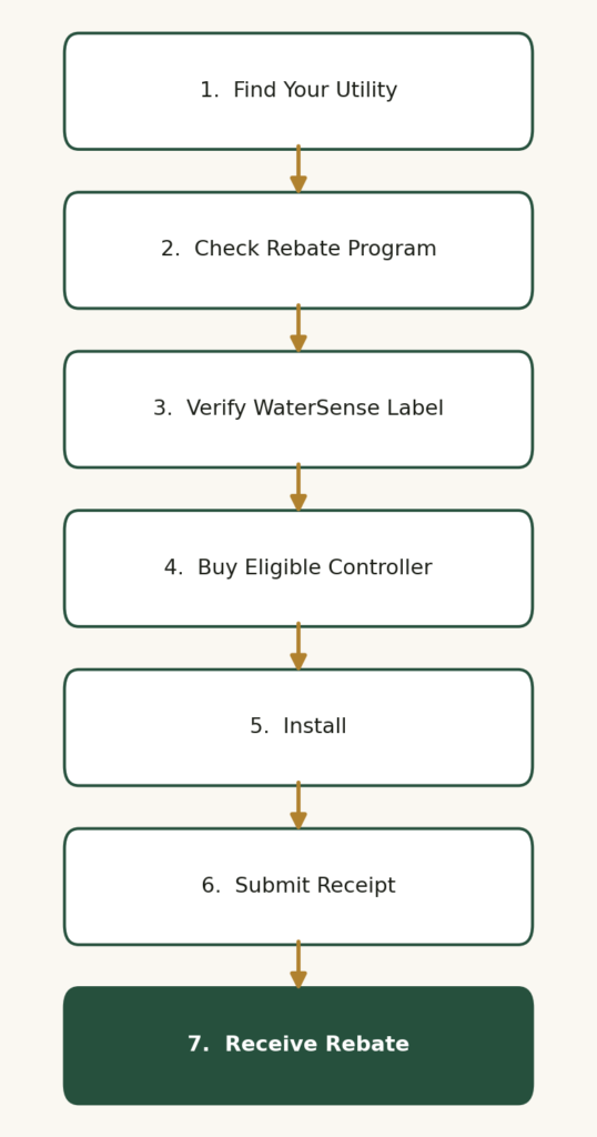 how to find a smart irrigation controller rebate