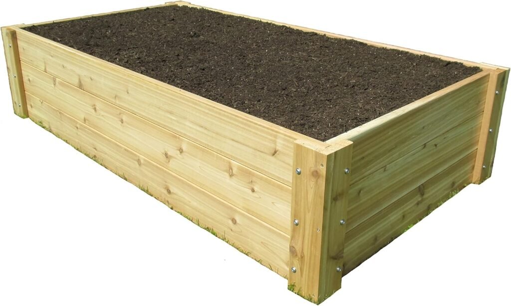 Infinite Cedar deep root wood raised garden bed.