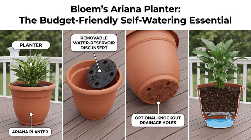 Bloem Ariana budget self-watering planter