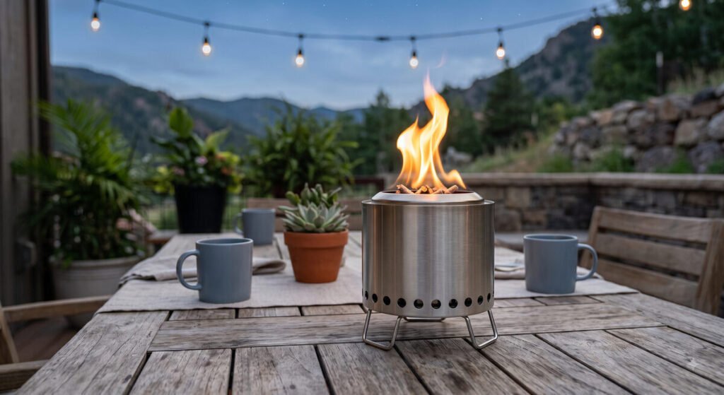 HGD 20-inch smokeless wood-burning fire pit with stand